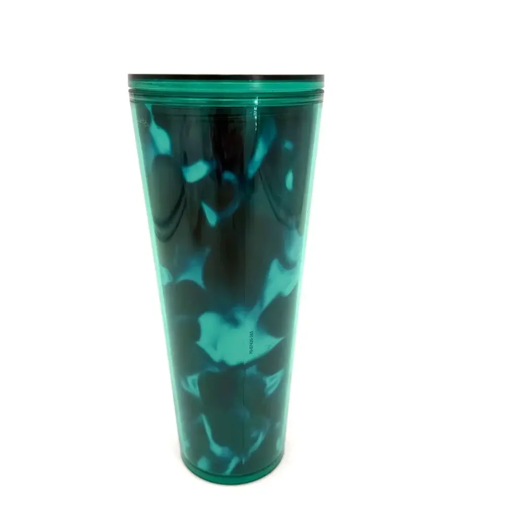 Starbucks Teal Turquoise Green Blue Wave 24 Oz Venti Tumbler